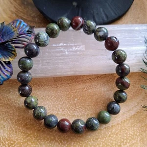 Dragons Blood Jasper Bracelet Crystal Healing Gift For Him Jewellery For Her - Picture 1 of 7