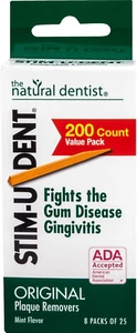 Stim-U-Dent Plaque Removers Mint 24 Packs, 25 Picks Each (600 Total) - Picture 1 of 12