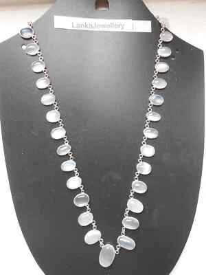 Collar Gargantilla Hallmark Plata Esterlina Piedra Lunar de Sri Lanka 18" (N19/11) (NUEVO) Foto 1 de 4