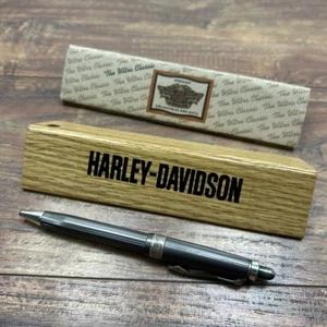 Ultra Classic Harley-Davidson 1903 Silver Ballpoint Pen Wood Holder 99421-96V - Picture 1 of 20
