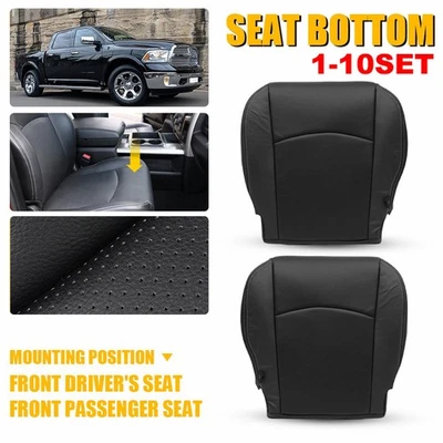 Cubierta inferior de cuero negra para asiento de pasajero para Dodge Ram 3500 2013-2018 Foto 1 de 4