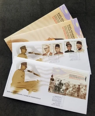 [SJ] Malaysia Father Of Independence 2003 Politics Nation Flag (FDC pair) - Image 1 of 4