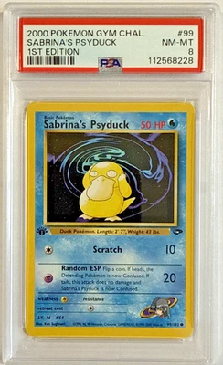 PSA 8 2000 Pokemon Gym Challenge - Sabrina’s Psyduck - 1st Edition - Image 1 of 2