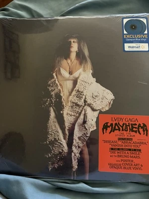 Lady Gaga MAYHEM (Walmart Exclusive Opaque Blue 2 LP Vinyl) Sealed  - Image 1 of 4