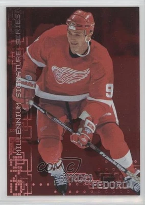 1999 ITG Be A Player Millennium Signature Series Ruby /1000 Sergei Fedorov HOF - Image 1 of 2