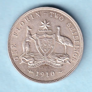 Australia. 1910 Florin. Much Lustre - aEF/EF - Imagen 1 de 2