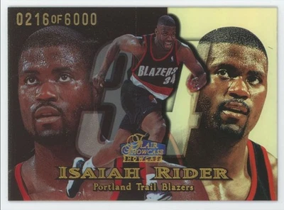 1998-99 Flair Showcase ROW 1 Isaiah Rider /6000 Blazers #61 A1 - Image 1 of 2