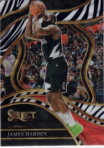 2023-24 Panini Select James Harden #264 Zebra Courtside Prizm SSP Astuccio Hit - Foto 1 di 2
