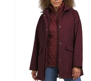 Lands' End Women's 3-in-1 Systems Jacket, Burgundy Medium - Picture 1 of 3