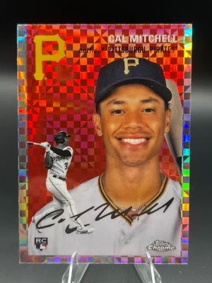 2023 Topps Chrome Platinum Anniversary - #56 Cal Mitchell X-Fractor Rookie  - Image 1 of 2