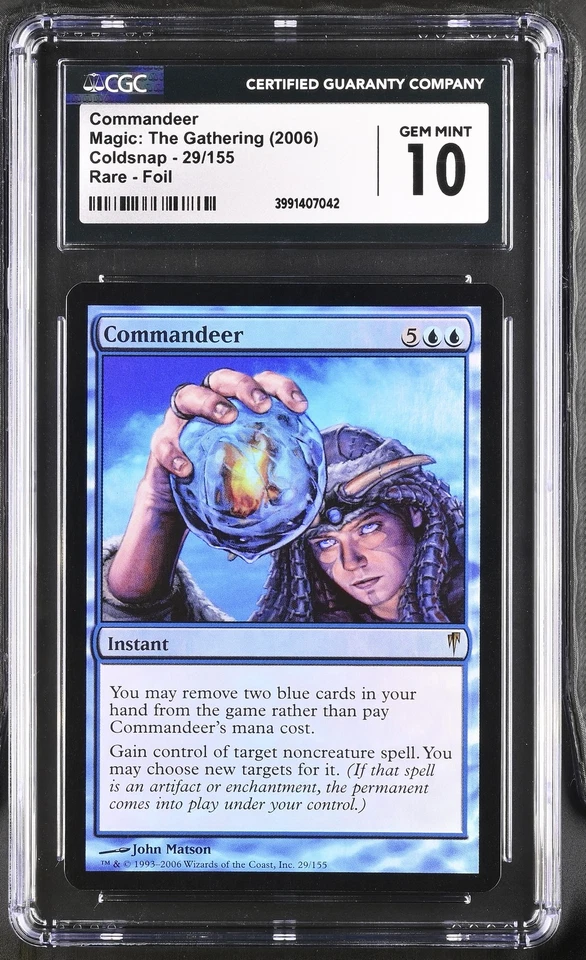 COMMANDEER Coldsnap Foil Rare CGC 10 Gem Mint MTG [Nostalgium] - Image 1 of 2
