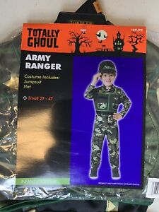 NWT BOYS ARMY RANGER HALLOWEEN Costume Size Small 2T - 4T Brand New