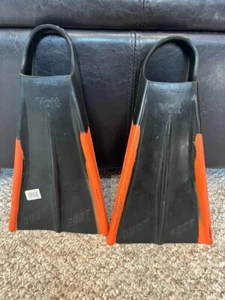 Voit Duck Feet Swim Fin Single Custom Model Black Orange Size Small - Picture 1 of 7
