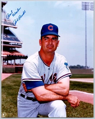 鲍勃·布尔芝加哥小熊队亲笔签名老式棒球照片 8 x 10 D. 2001 — 第 1/2 张图片