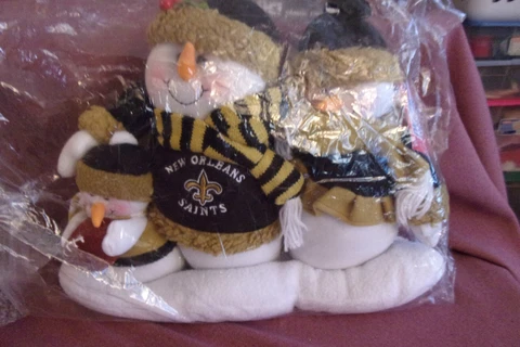 New Orleans Saints Football  Team Snowman Family Plush NFL Licensed Merchandise Cover