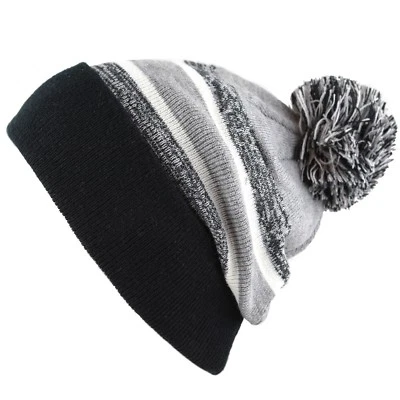 Gorro - The Hat Depot Sombrero de Invierno Suave Unisex Pom Pom Gorro Tejido Liso Foto 1 de 4