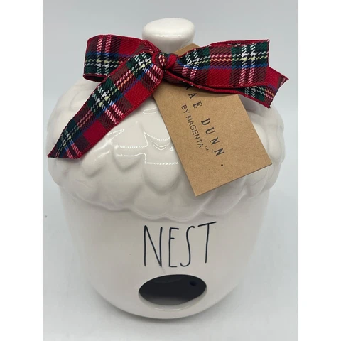 Rae Dunn Ceramic Acorn “Nest” Birdhouse Cover
