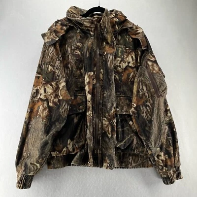 Gamehide Jacket Mens Size M Mossy Oak Camo Utility Full Zip Hoodie Hunting Brown - Image 1 of 4
