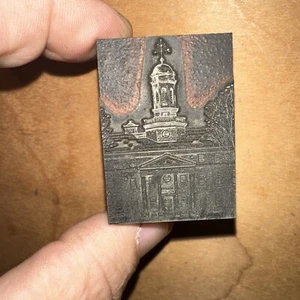 Printing Block ( Majestic Building With Weathervane) Type Cut Block ￼ - Picture 1 of 7