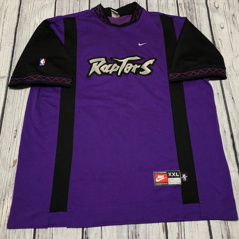 VTG 90s Team Nike Authentics Toronto Raptors Warm Up Shirt XXL Vince Carter Rare Cover