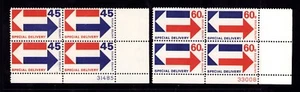 US Stamps Scott # E22, E23, Special Delivery, Plate Blocks BR MNH - Picture 1 of 1