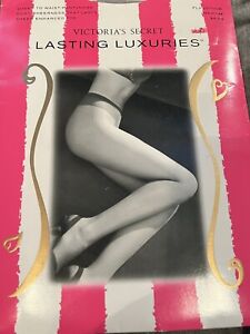NEW Vintage Victorias Secret Lasting Luxuries Pantyhose Gray Flagstone M