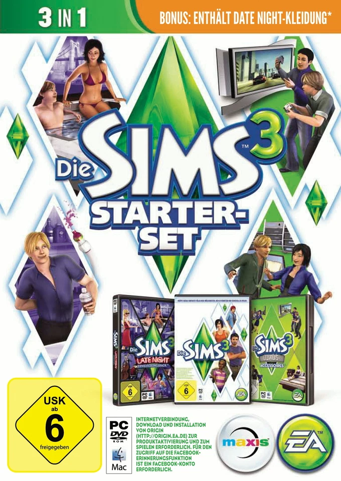 Die Sims 3 - Starter Set (PC/Mac, 2013, DVD-Box) - Echte Cds ! Echte Hülle - Bild 1 von 1