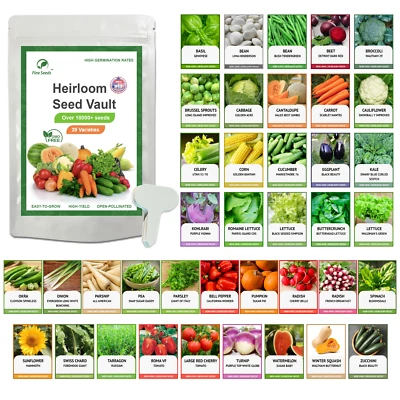Heirloom Vegetable Seeds Survival Garden Kit - Over 18,000 Seeds, 39 Varieties - Image 1 of 4
