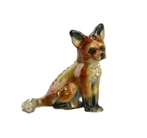 JAY STRONGWATER BABY DAMIAN FOX MINI FIGURINE SWAROVSKI CRYSTALS BRAND NEW BOX - Picture 1 of 5