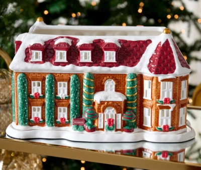 Elton John by Slatkin + Co. Ceramic Woodside Estate Luminary,Snow Lodge H468260 - Image 1 of 4