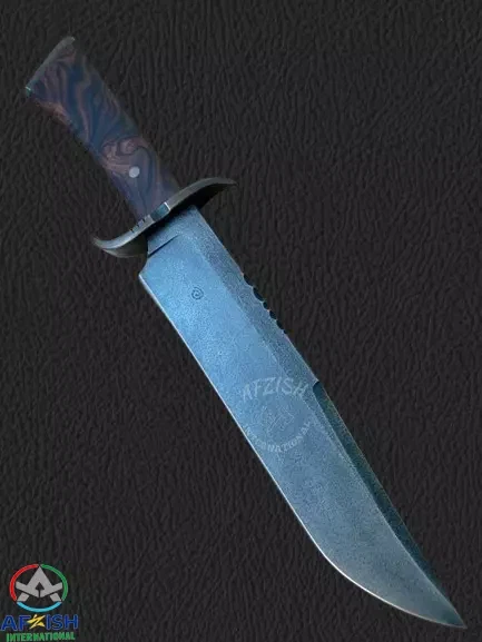 AFZI Personalizado Hecho a Mano D2 Acero Caza, Cuchillo de Camping, Cuchillo Exterior con Funda Foto 1 de 1