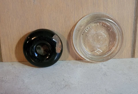 Early Clay Doorknob & Glass Furniture Floor Coaster Cover