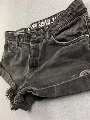 Volcom Women's Size 28 w30 Black Denim Stoned Rolled Short - Image 1 of 4