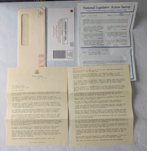 Brief und Stimmzettel 1982 von Präsident Ronald Reagan Republikaner - Bild 1 von 5