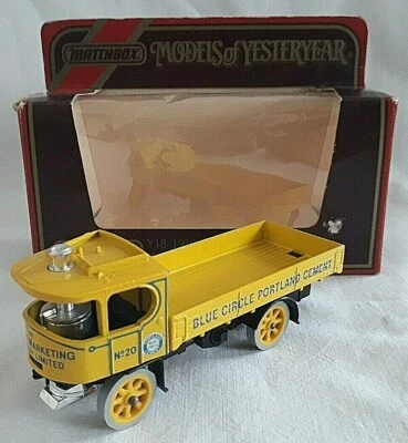 MATCHBOX YESTERYEAR Y18 1918 ATKINSON MODEL D STEAM WAGON BLUE CIRCLE BOXED - Image 1 of 3