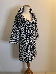 JV Selection Animal Print long jacket NWT pockets (Missing belt) Size 12 - Picture 1 of 12