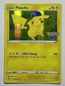 Pikachu 028/078 (HP) Holo Rare Sword & Shield: Pokémon Go 2022 Pokémon Card - Picture 1 of 4