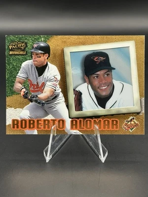 1998 Pacific Invincible Roberto Alomar #6 BASEBALL Baltimore Orioles IT629 - Image 1 of 2