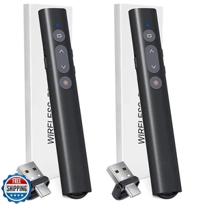 (2 Units) Presentation Clicker for PowerPoint Red Laser Pointer, USB A C Wire - Picture 1 of 5