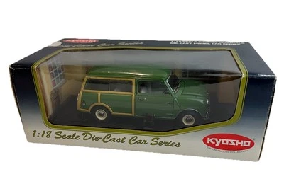 KYOSHO 08192G MORRIS MINI TRAVELLER -GREEN 1:18- NEW IN BOX - Image 1 of 4