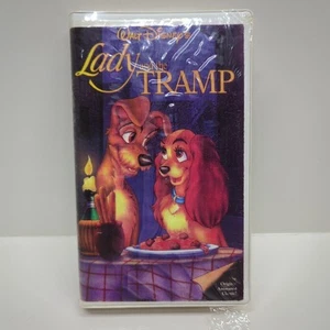 New Sealed Lady and The Tramp 1987 VHS Disney Classic Black Diamond - Picture 1 of 12