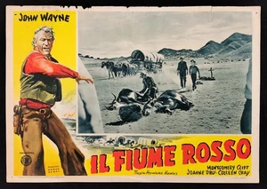 IL FIUME ROSSO fotobusta poster John Wayne Howard Hawks Red River Western A90 - Picture 1 of 1