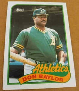 1989 Topps - Don Baylor #673 Oakland Athletics - Picture 1 of 2