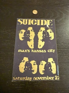Vintage Suicide Live Max’s Kansas City Flyer Poster 70er - Bild 1 von 2