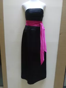 1522- BILL LEVKOFF SCHWARZES TRÄGERLOSES KLEID FORMELLES ABSCHLUSSBALLKLEID GRÖSSE 8 - Bild 1 von 4