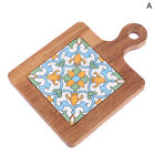 1Pc Retro Solid Wood Tile Insulated Pot Mats Home Placemats Table Mats Coasters