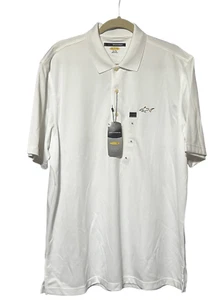 Camisa polo de golf Greg Norman nueva con etiquetas blanca Play Dry manga corta talla XL - Imagen 1 de 4