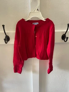 Jacadi Girls red cardigan 4Y/104 cm cropped - Picture 1 of 4