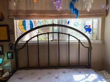 Heavy Vintage Style Brushed Brass Type Queen Size Headboard Perfect Condition!
