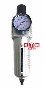 1/2" Air Compressor Regulator & Filter Combo w/ Gauge /AUTO Drain - Picture 1 of 6